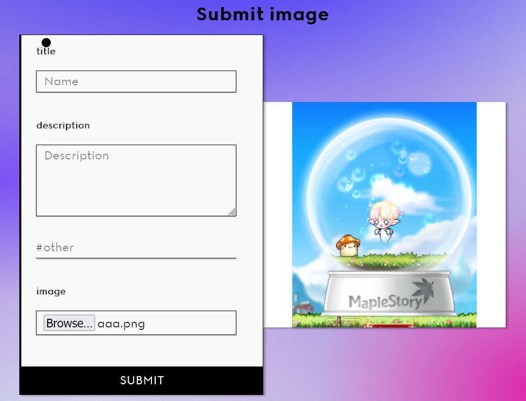 Signed in users can upload images.