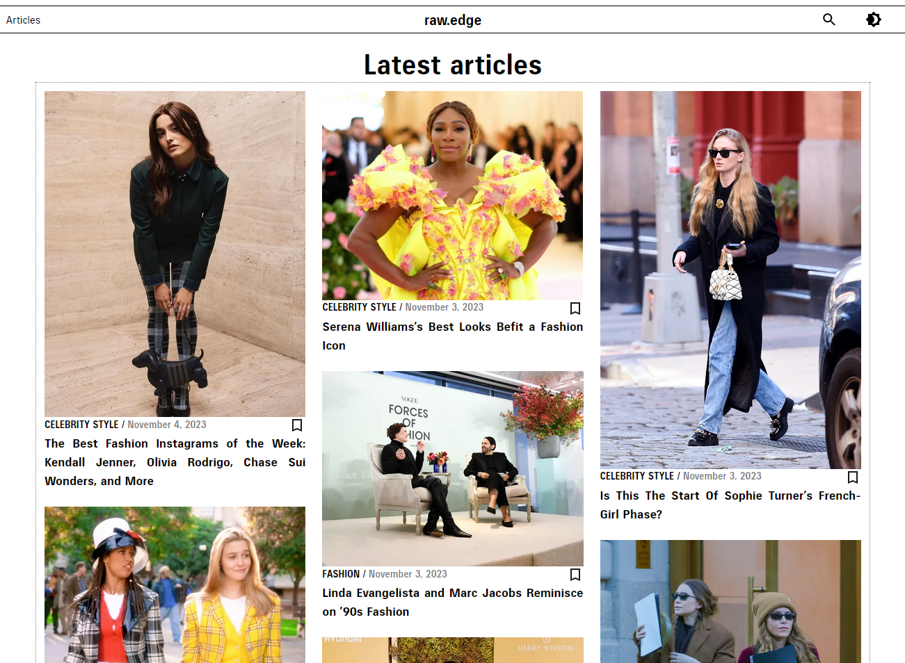 Article explore page